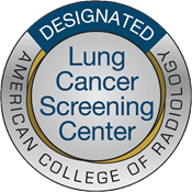 The American College of Radiology badge, marking UMass Memorial Health as a designated Lung Cancer Screening Center.