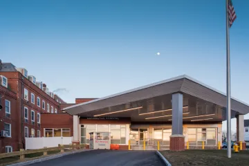 Harrington hospital entrance.