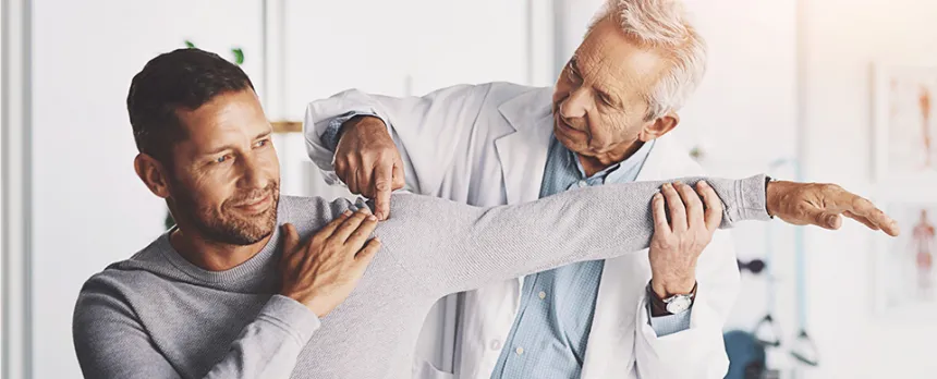 Image of a doctor and patient